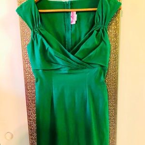 Pinup Couture Erin Wiggle Dress in green, size S